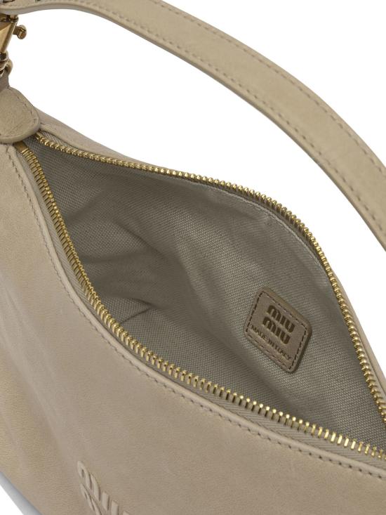 26FW 미우미우 스무스 그레인 피니쉬 레더 크로셰 파우치 5NE841AEFXF0065 Brown - MIU MIU