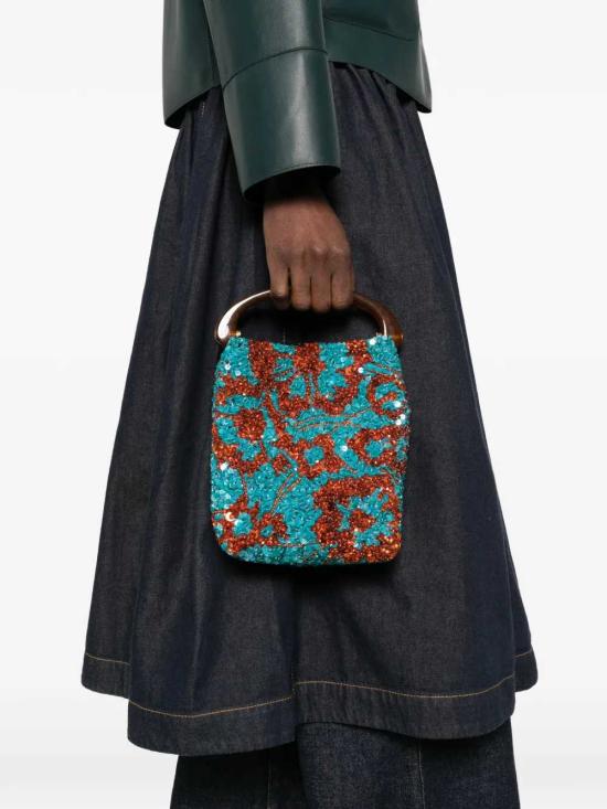 26SS 드리스 반 노튼 토트백 2610115220859 TURQUOISE 503 - DRIES VAN NOTEN