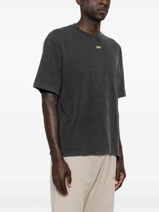 26SS 오프화이트 반팔 티셔츠 OMAA120S26JER00B0001 BLACK - OFF WHITE