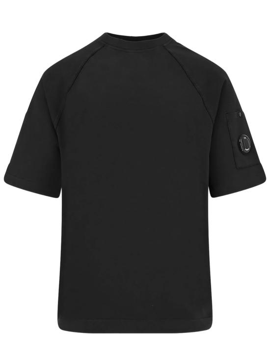 26SS 씨피 컴퍼니 라이트 플리스 숏슬리브 스웨트셔츠 20CMSS034A 002246G999 Black