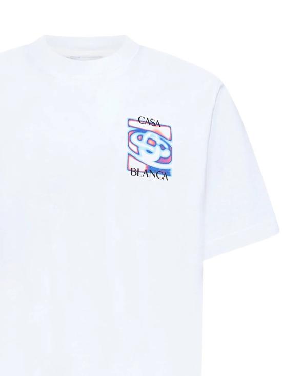 26SS 카사블랑카 반팔 티셔츠 MSP26JTS00107 BRIGHT WHITE JERSEY - CASABLANCA