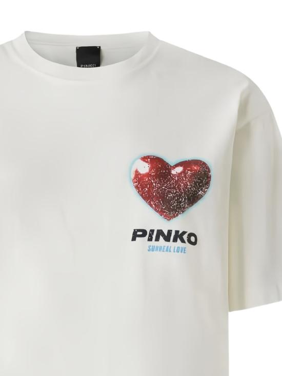 26SS 핑코 반팔 티셔츠 105526 A33FZ05 BIANCO BIANCANEVE - PINKO