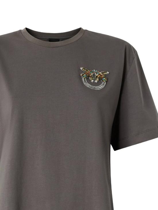 26SS 핑코 반팔 티셔츠 105526 A33FK10 GRIGIO INVERNO - PINKO