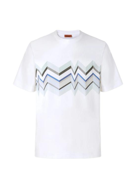 26SS 미소니 반팔 티셔츠 BS26SL00BJ00QP S01KI WHITE LIGHT BLUE