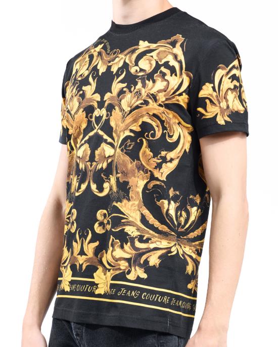 25FW 베르사체 반팔 티셔츠 79GAH6SB JS505 g89 NERO MULTI - VERSACE