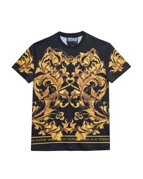 25FW 베르사체 반팔 티셔츠 79GAH6SB JS505 g89 NERO MULTI