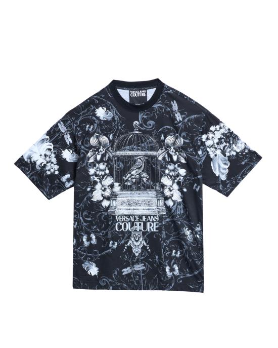 25FW 베르사체 반팔 티셔츠 79GAH6XC JS506 U23 NERO