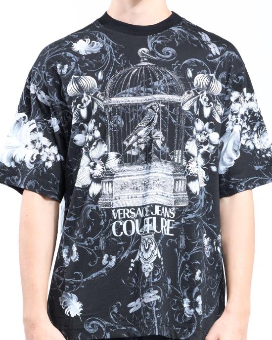 25FW 베르사체 반팔 티셔츠 79GAH6XC JS506 U23 NERO - VERSACE