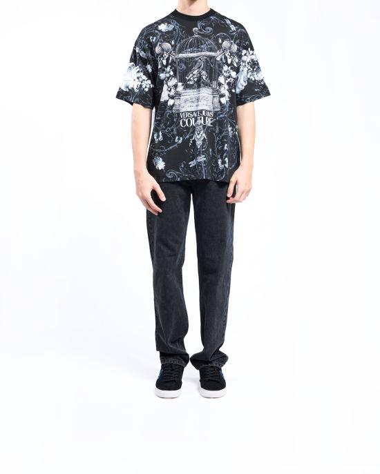 25FW 베르사체 반팔 티셔츠 79GAH6XC JS506 U23 NERO - VERSACE