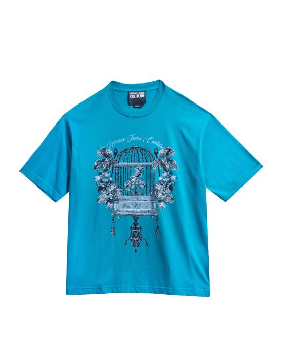 25FW 베르사체 반팔 티셔츠 79GAHP08 CJ01P 296 VERDE