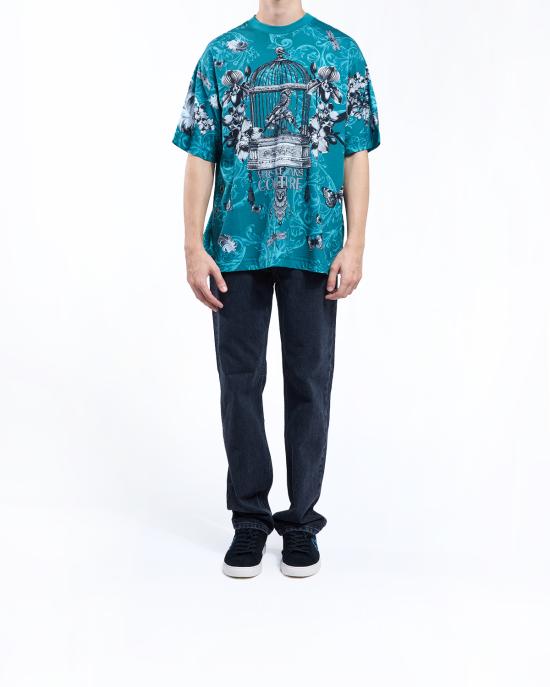 25FW 베르사체 반팔 티셔츠 79GAH6XC JS506 U20 VERDE ACQUA - VERSACE