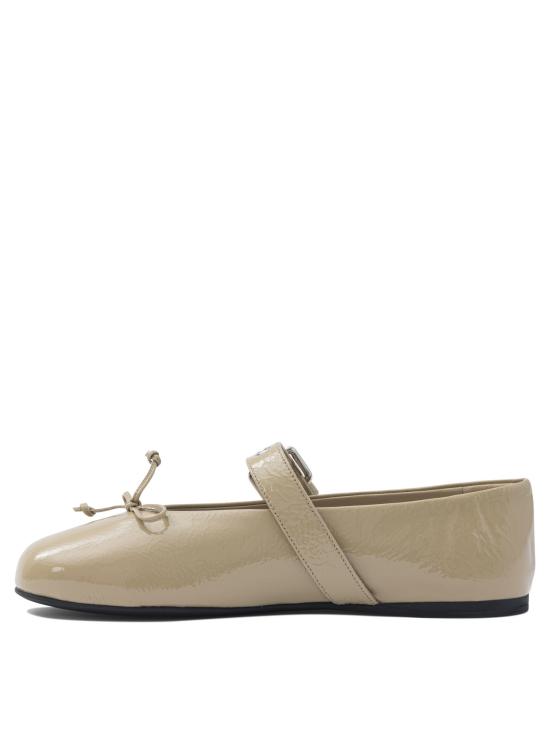 미우미우 가죽 발레리나 플랫 슈즈 5F210EH27F0036 F 005 Beige - MIU MIU