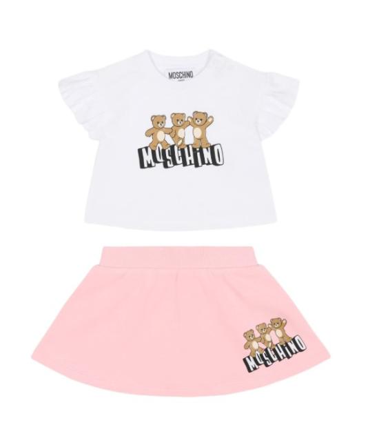 26SS [키즈] 모스키노 원피스 MBG01GLCA89 85010 White sugar rose