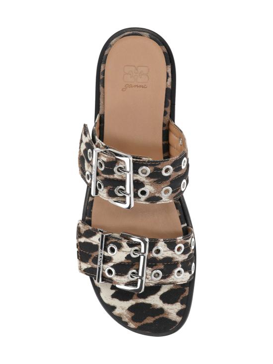 26SS 가니 페미닌 버클 투 스트랩 샌들 S3236 943 Brown - GANNI