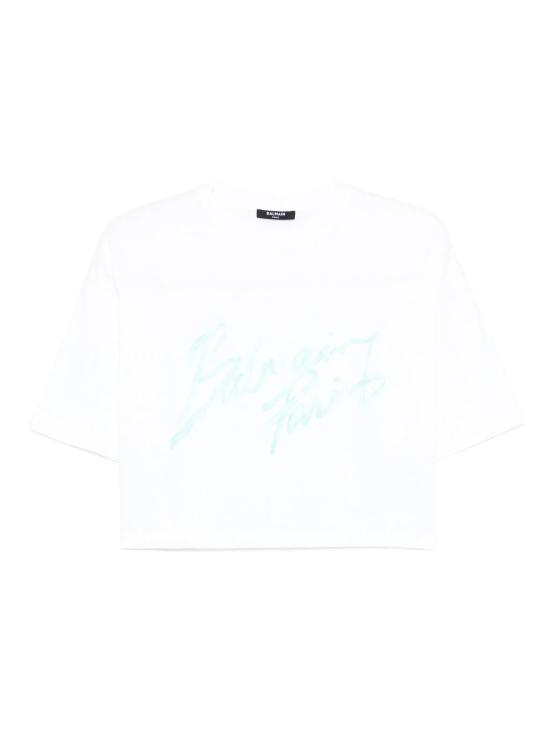 26SS 발망 반팔 티셔츠 GF1EE145BD41 GXF BLACN VERT PALE