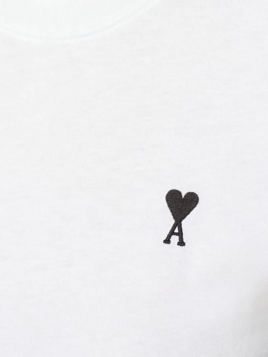 26SS 아미 스몰 하트 로고 코튼 크롭 티셔츠 FTS347 724100 White - AMI