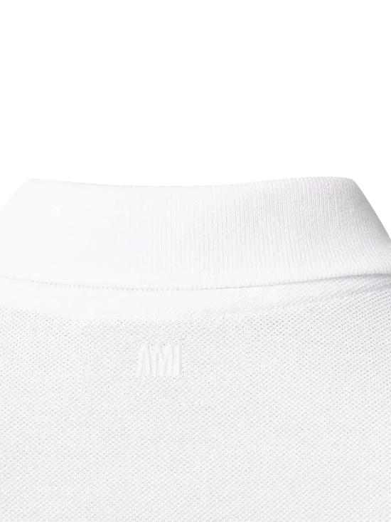26SS 아미 스몰 하트 로고 폴로 티셔츠 BFUPL001 760100 White - AMI