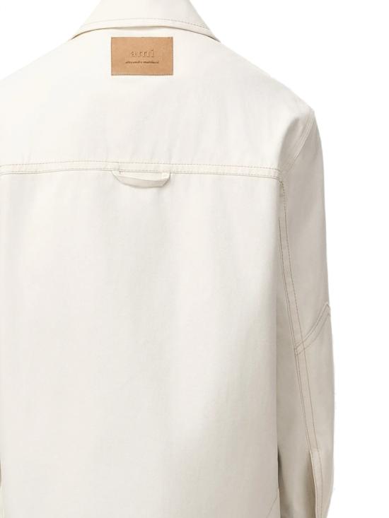 26SS 아미 화이트 코튼 워커 버튼 자켓 UJK874 CO0211136 Blanc creme - AMI