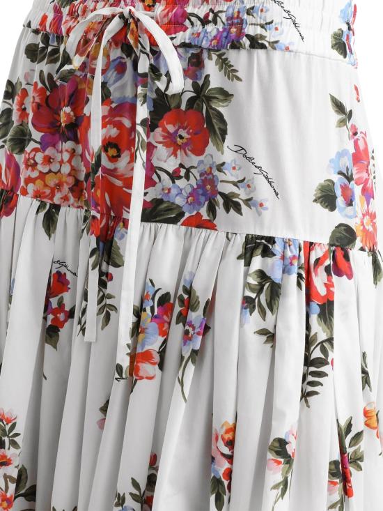 26SS 돌체앤가바나 미디 스커트 F4DC6T HS5UUHA5ZO MAZZ FIORI BIANCO - DOLCE & GABBANA