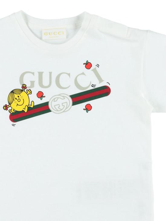 26SS [키즈] 구찌 티셔츠 851411 XJHRN9214 New White mc - GUCCI