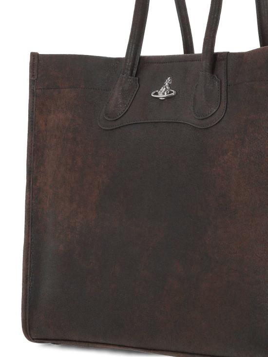 26SS 비비안웨스트우드 토트백 4D01000JU L00BKD402 Dark brown - VIVIENNE WESTWOOD