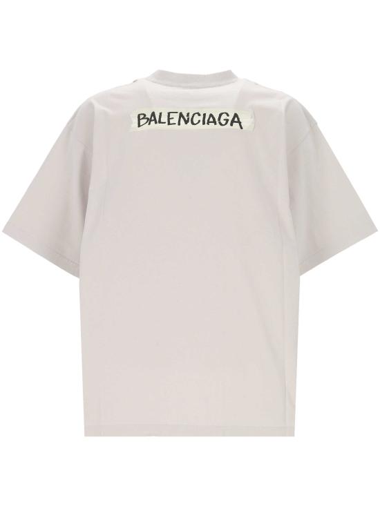 26SS 발렌시아가 반팔 티셔츠 764235 TTVL69012 DIRTY WHITE - BALENCIAGA