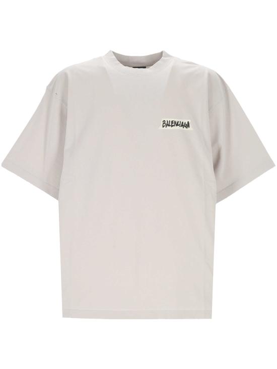 26SS 발렌시아가 반팔 티셔츠 764235 TTVL69012 DIRTY WHITE