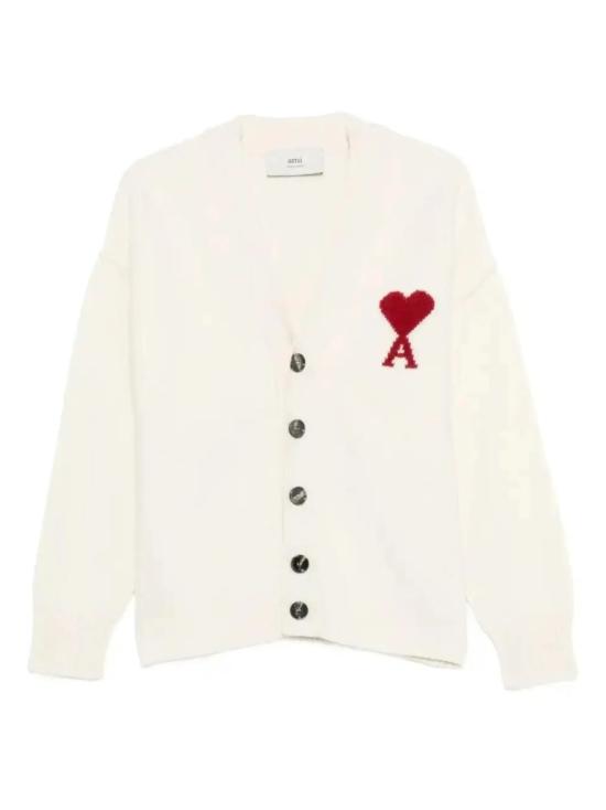 26SS 아미 스웨터 UKC367 018154 ECRU ROUGE