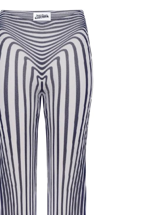 26SS 장 폴 고티에 팔라초 팬츠 26 01 W TR067 M019P 0359 Ecru navy - JEAN PAUL GAULTIER