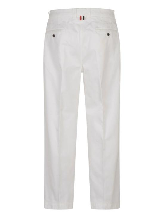 26SS 톰브라운 코튼 트윌 유틸리티 치노 팬츠 MTU335W F0576100 White - THOM BROWNE