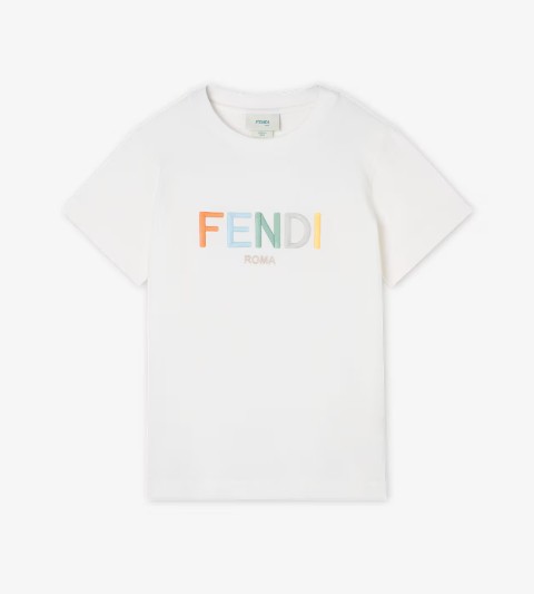 26SS [키즈] 펜디 티셔츠 JUI206 7AJF0TU9 Gesso