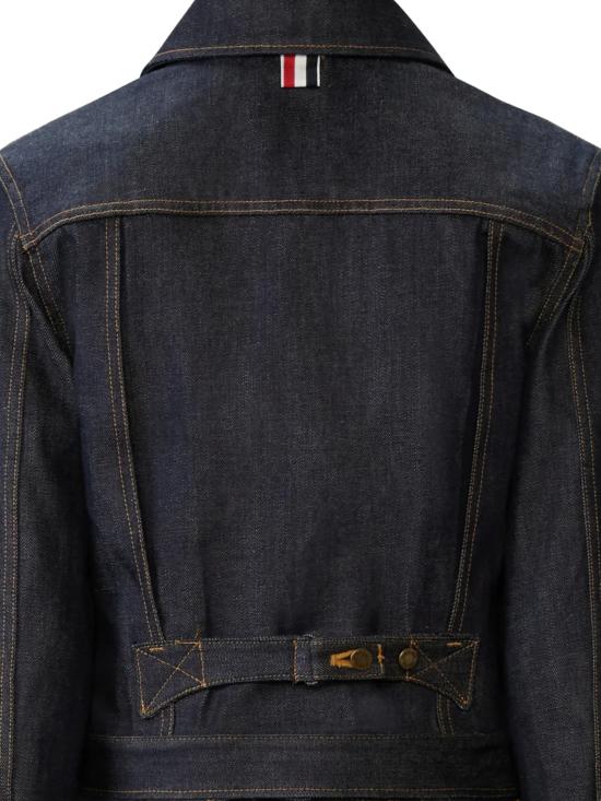 26SS 톰브라운 셀비지 데님 슈렁큰 재킷 FBC948U F1101415 Blue - THOM BROWNE