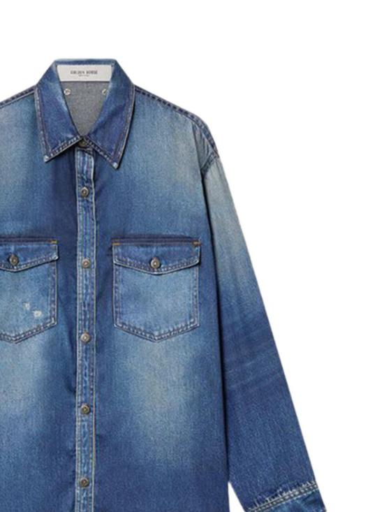 26SS 골든구스 셔츠 GWP02525 P00240650100 Blue - GOLDEN GOOSE