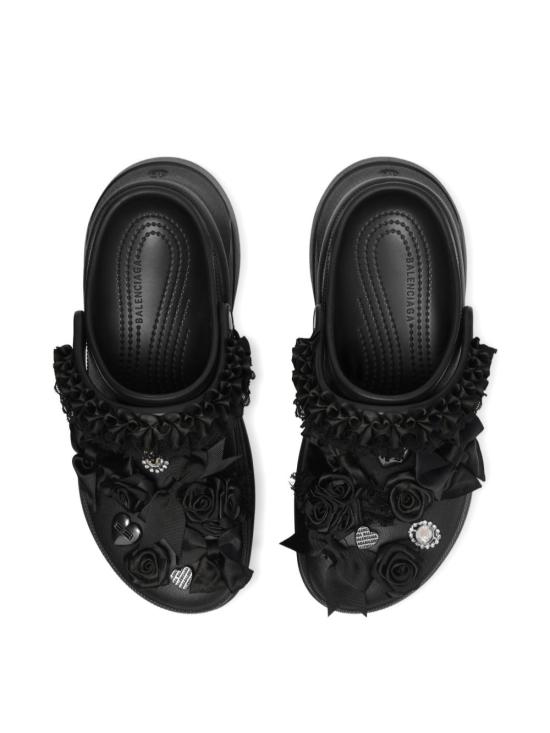 26SS 발렌시아가 x 크록스 지비츠 뮬 720762 W0FPA1000 Black - BALENCIAGA