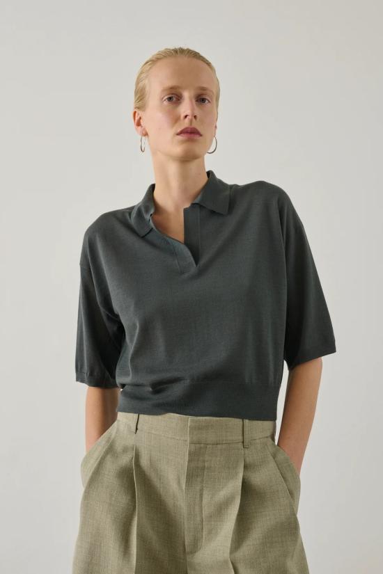 26SS 쉐르 폴로 티셔츠 PUL1606 GRI09 Grey - SOEUR