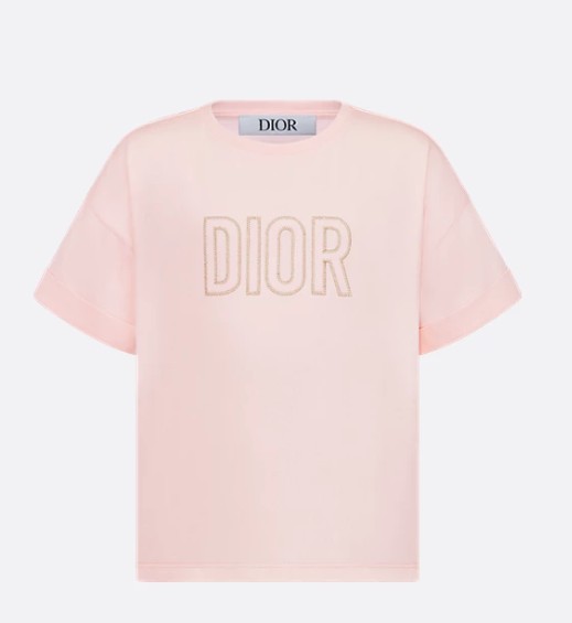 26SS [키즈] 디올 티셔츠 6SBM13TEE2 324 Powder pink