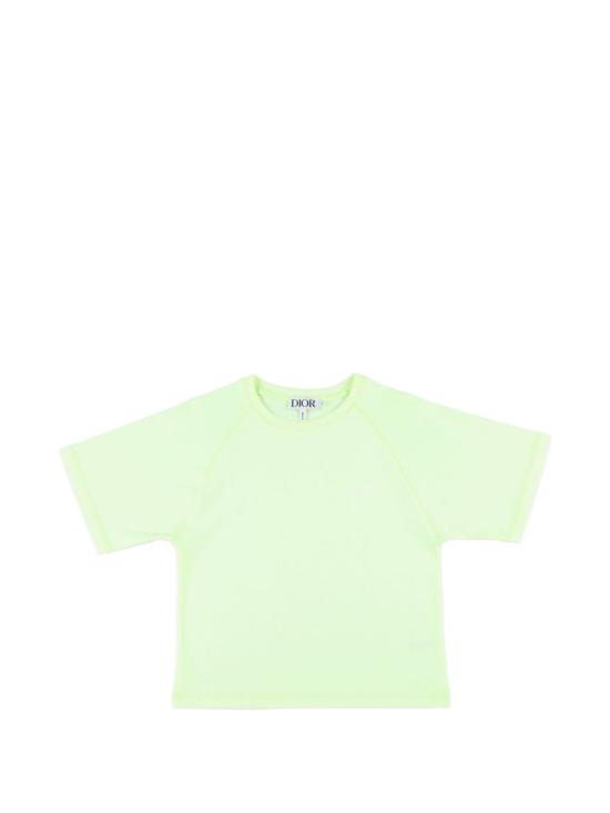 26SS [키즈] 디올 티셔츠 6SBM23TEEK 267 Fluo yellow