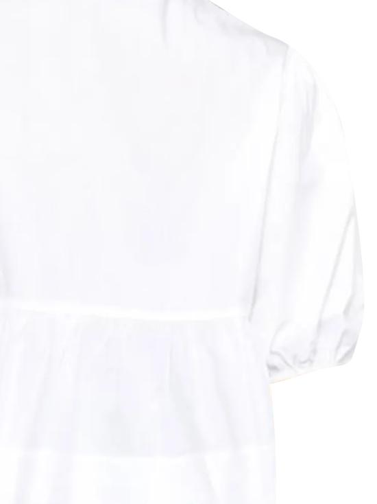 26SS 가니 코튼 포플린 페플럼 타이 블라우스 F7364 151 White - GANNI