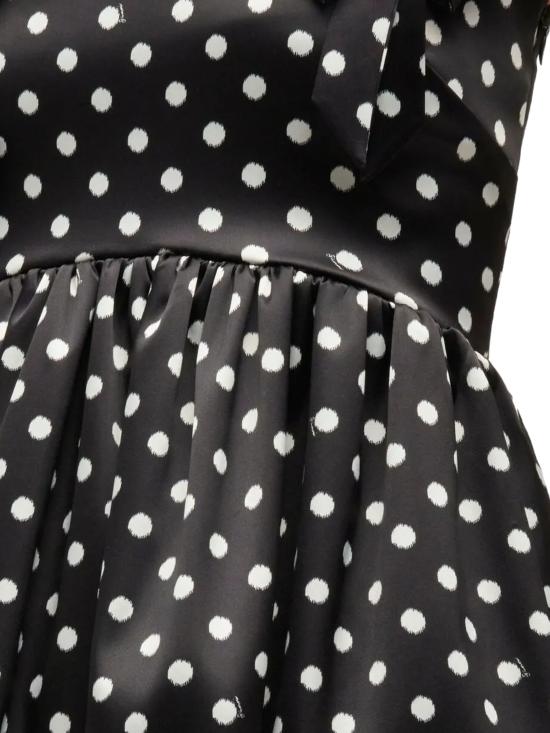 26SS 가니 폴카 도트 새틴 미니 드레스 A1030193 099 Black - GANNI