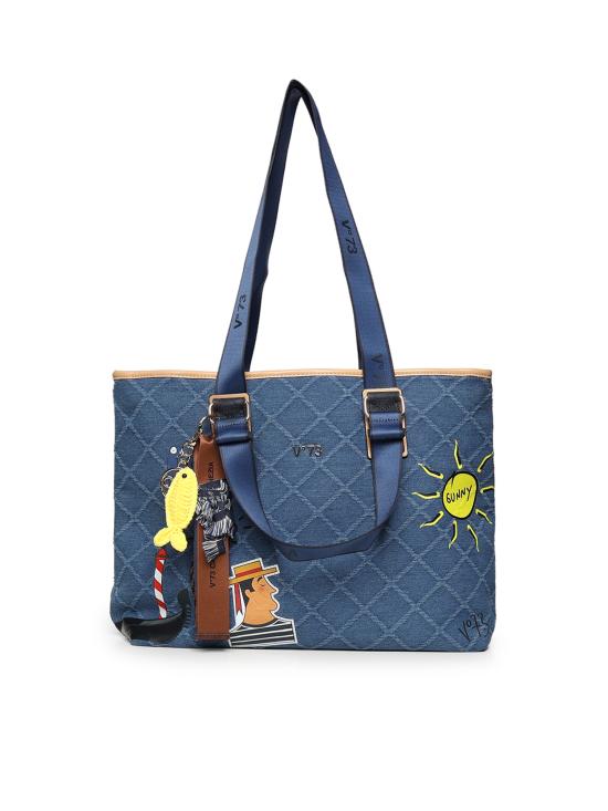 26SS 브이73 토트백 73BS9TZ01D TITADENIM NATURALE Denim natural