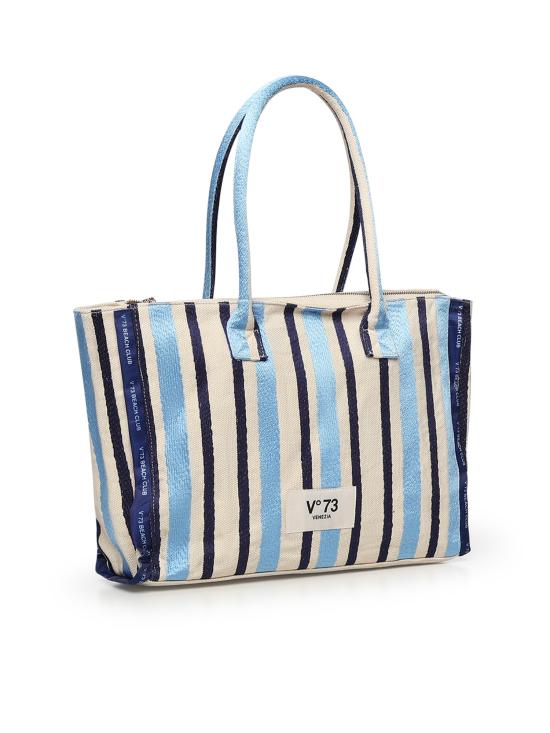 26SS 브이73 토트백 73BS9MV01R ILENEAZZURRO MULTICOLOR Light Blue Multicolor - V73
