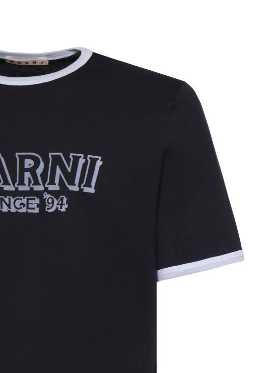 26SS 마르니 반팔 티셔츠 HUMU0198MP USCY91LOB99 BLUBLACK - MARNI