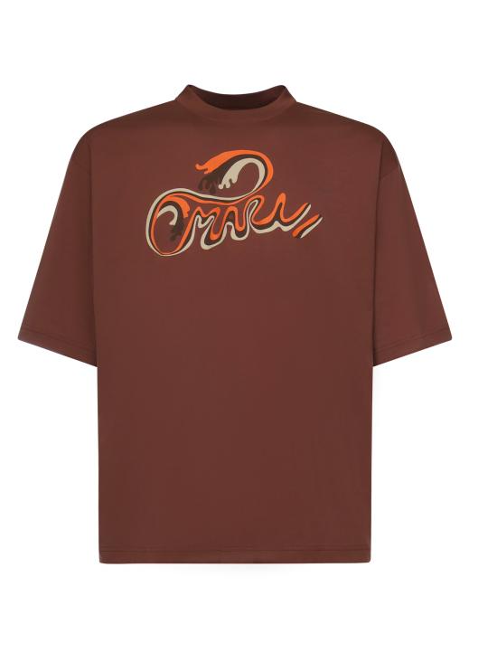 26SS 마르니 반팔 티셔츠 HUMU02230P USCY76L1M37 TOBACCO