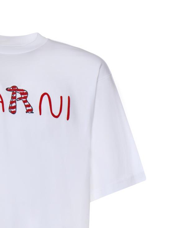 26SS 마르니 반팔 티셔츠 HUMU0223S2 USCY86LOW01 White - MARNI