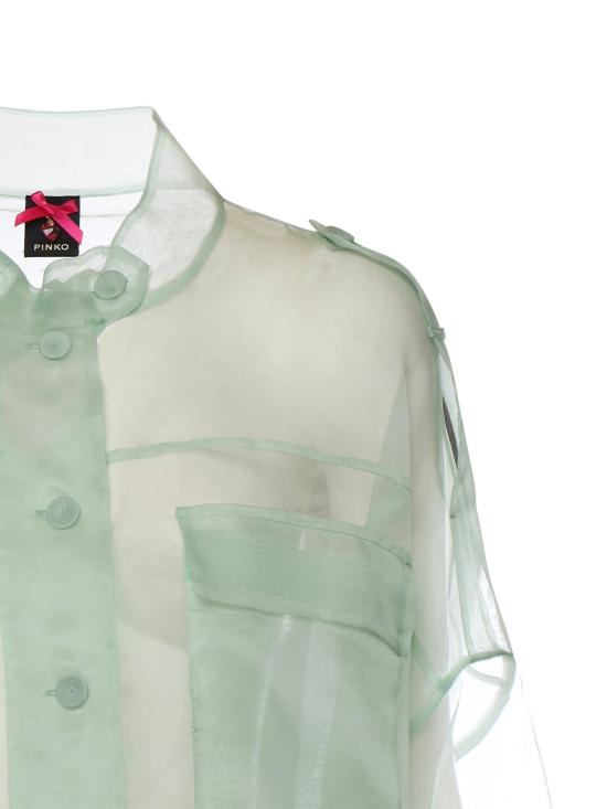 26SS 핑코 셔츠 106603 A2DJT14 Sage green - PINKO