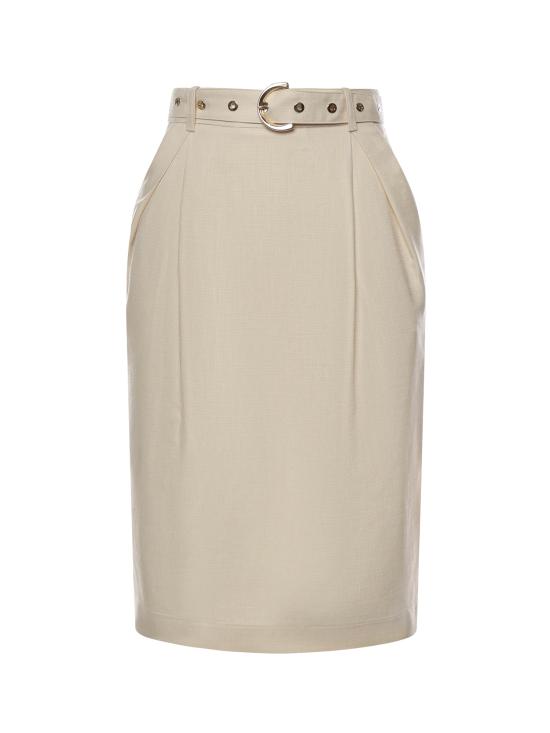 26SS 핑코 롱 스커트 106449 A2W6C00 Swan White