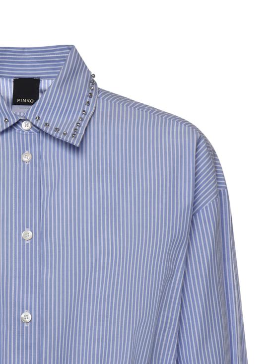 26SS 핑코 셔츠 106277 A32RZE5 Multicolor White Light Blue - PINKO