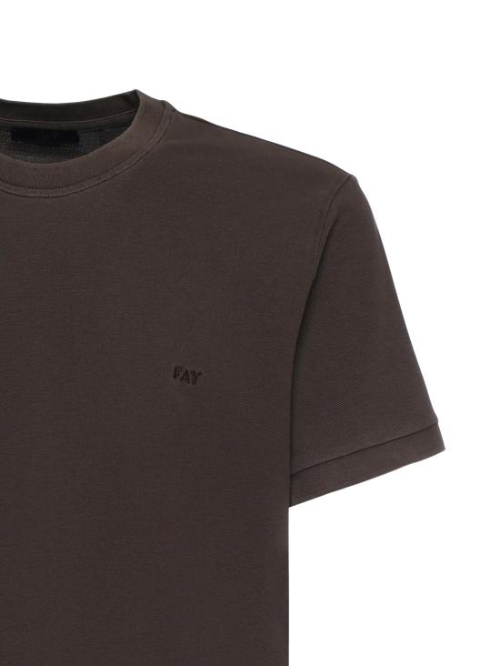 26SS 페이 반팔 티셔츠 NPMB352136TZEF S602 DARK BROWN - FAY