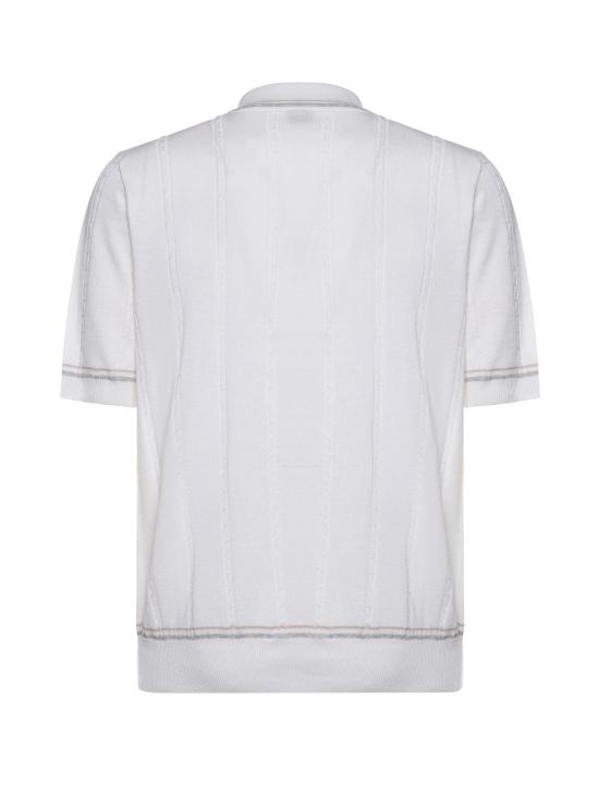 26SS 일레븐티 폴로 티셔츠 M76MAGM42MAG0M018 011302 White Light Gray Sand - ELEVENTY