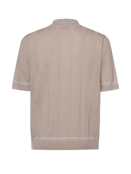 26SS 일레븐티 폴로 티셔츠 M76MAGM42MAG0M018 261301 Blush Light Gray White - ELEVENTY